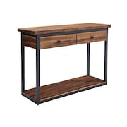 ALATERRE FURNITURE Claremont 43"L Rustic Wood Console Table with Two Drawers and Low Shelf ANCM1074